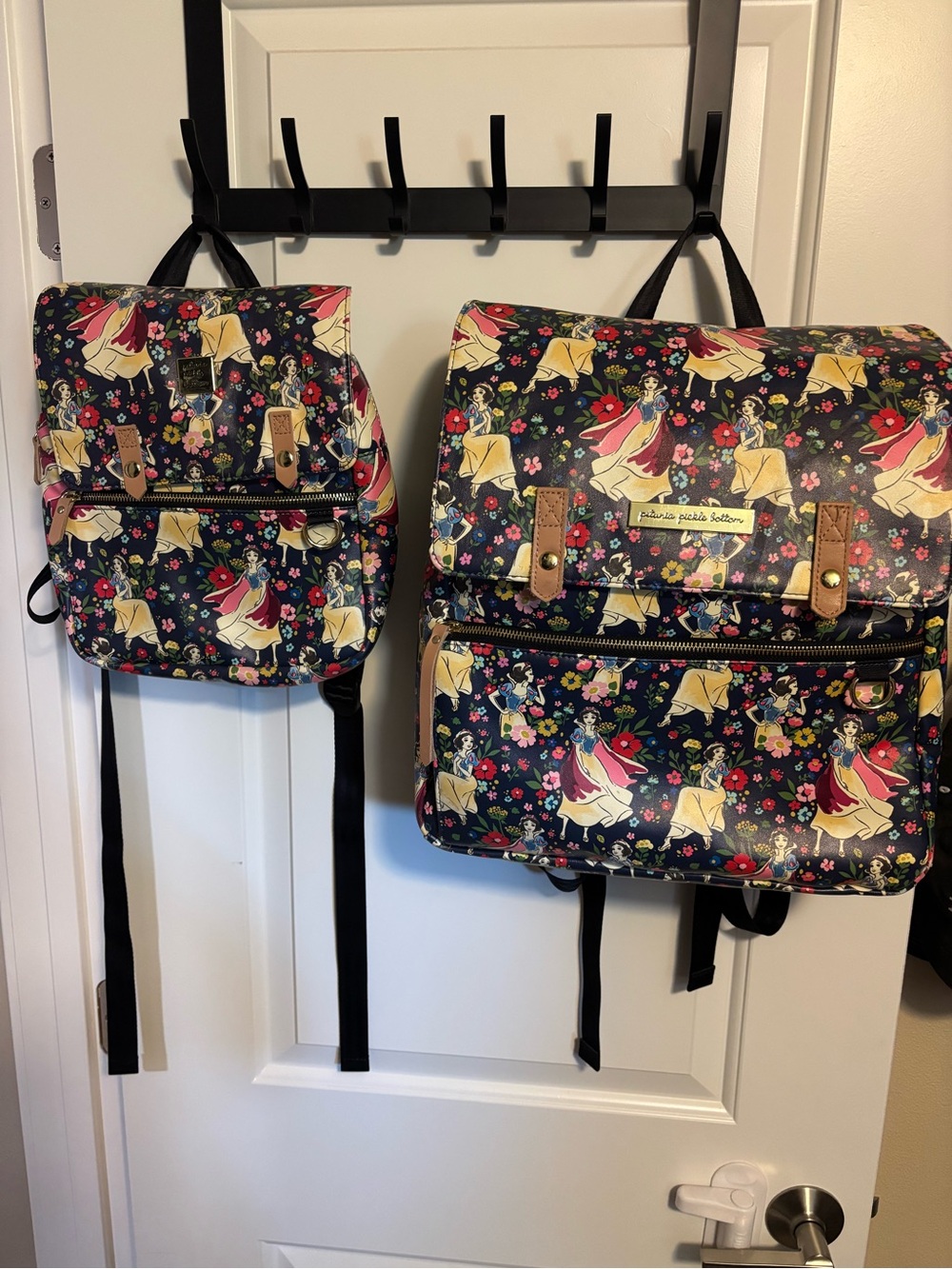 Petunia Pickle Bottom Navy Floral Snow White Print Backpack Set